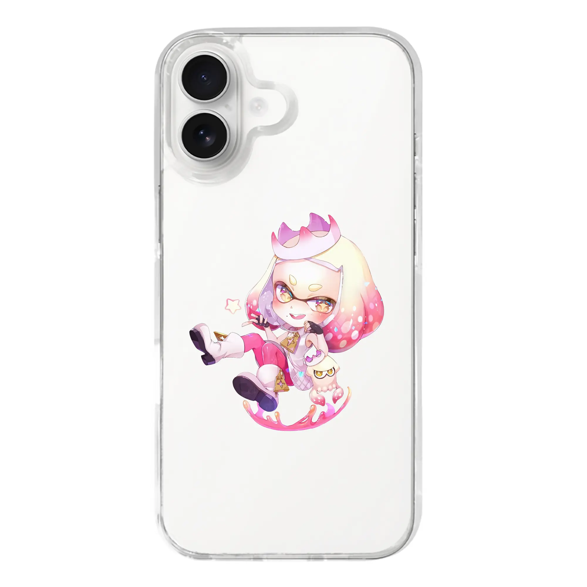 スプラトゥーン グッズ,ヒメ - iPhone 17シリーズ 透明スマホケース – 薄型・耐衝撃・精密フィット保護カバー